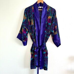 Vintage Victoria’s Secret Robe Royal Purple Paisley